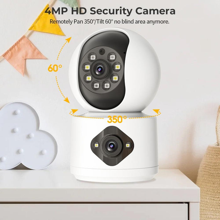 4Mp Zoom Hd Indoor Waterproof Smart Wifi Camera White