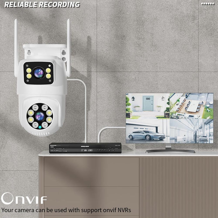 Q8216 4Mp Two-Way Voice Outdoor Ip66 Waterproof Wifi Camera White