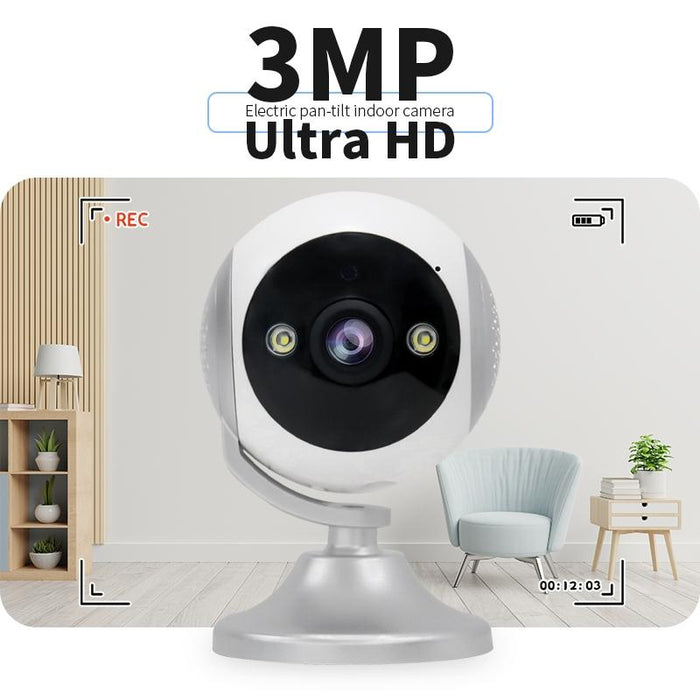 3Mp 180 Degree Panoramic Smart Ptz Wifi Surveillance Camera White