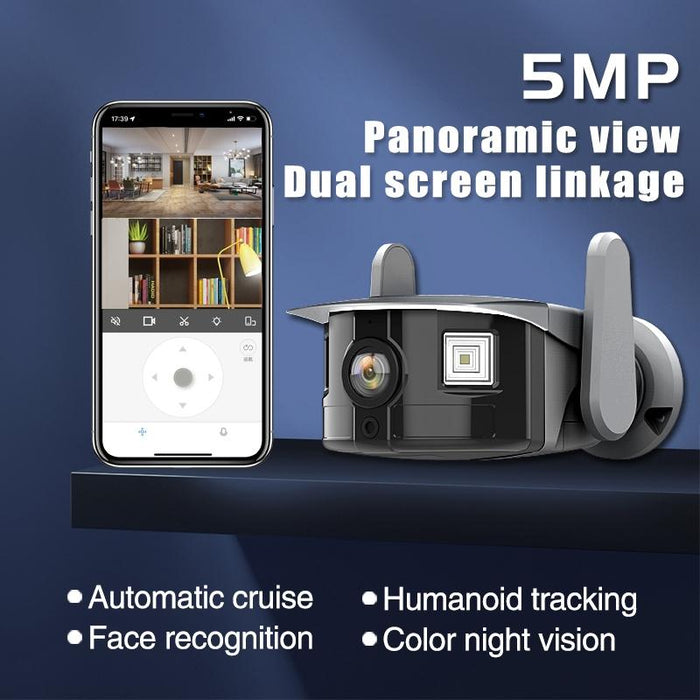 5Mp Smart Hd Electronic Ptz Wireless Wifi Surveillance Camera Grey