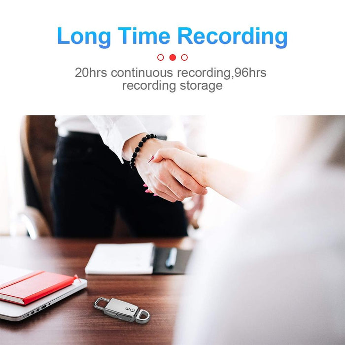 Zinc Alloy Keychain Voice Recorder Memory 16Gb