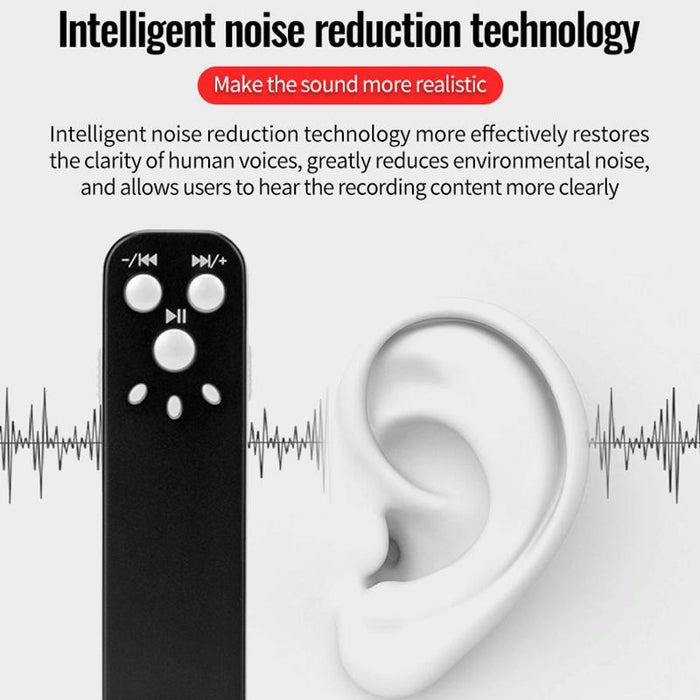 J1 Mini Smart Hd Noise Cancelling Voice Recorder Memory 16Gb Black