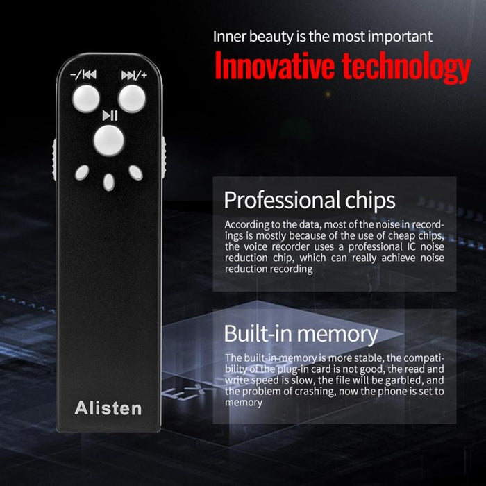 J1 Mini Smart Hd Noise Cancelling Voice Recorder Memory 16Gb Black