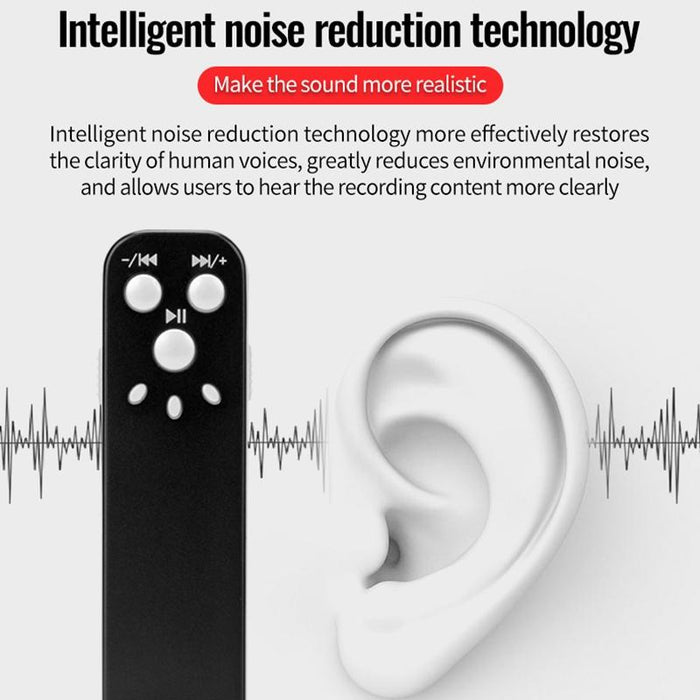J1 Mini Smart Hd Noise Cancelling Voice Recorder Memory 16Gb Black