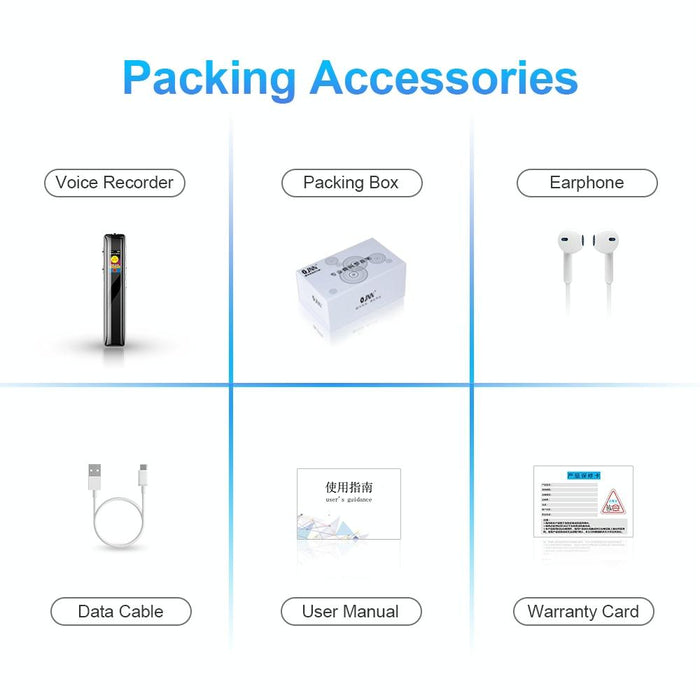 Q33 Hd Colour Screen Stick Shape Portable Voice Recording Pen Memory 16Gb Black