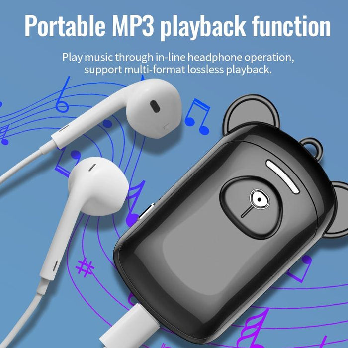 Bear Smart Noise Cancelling Voice Recorder Memory 16Gb Black