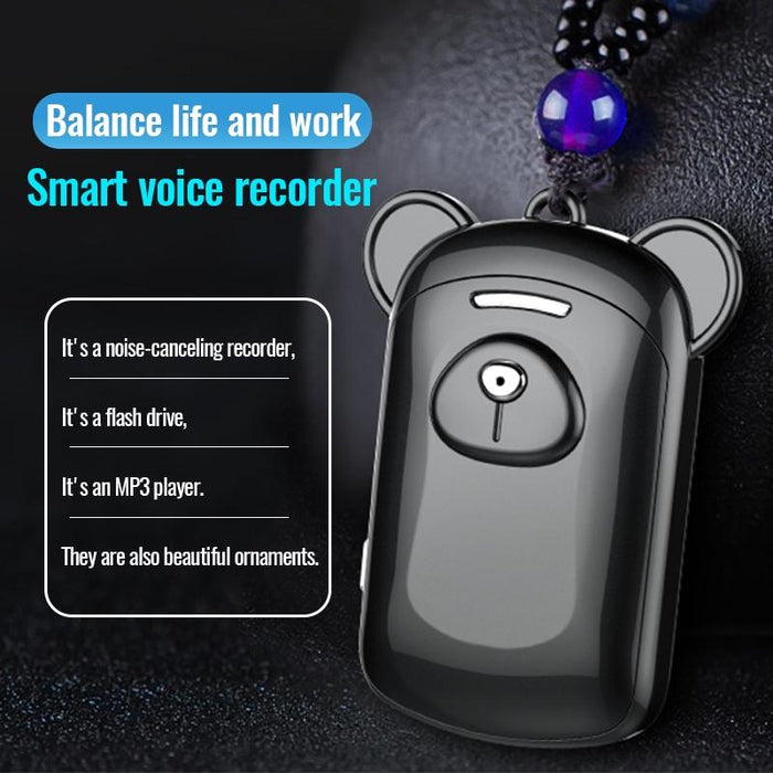 Bear Smart Noise Cancelling Voice Recorder Memory 16Gb Black
