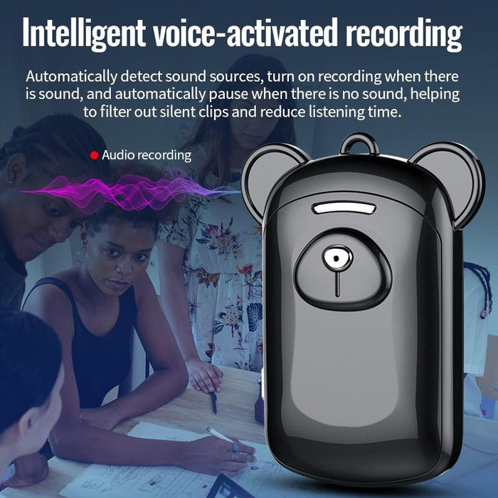 Bear Smart Noise Cancelling Voice Recorder Memory 16Gb Black