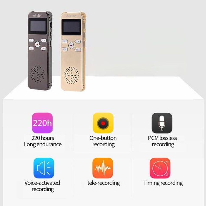 Mini Portable Voice Recorder With Oled Screen Memory 16Gb