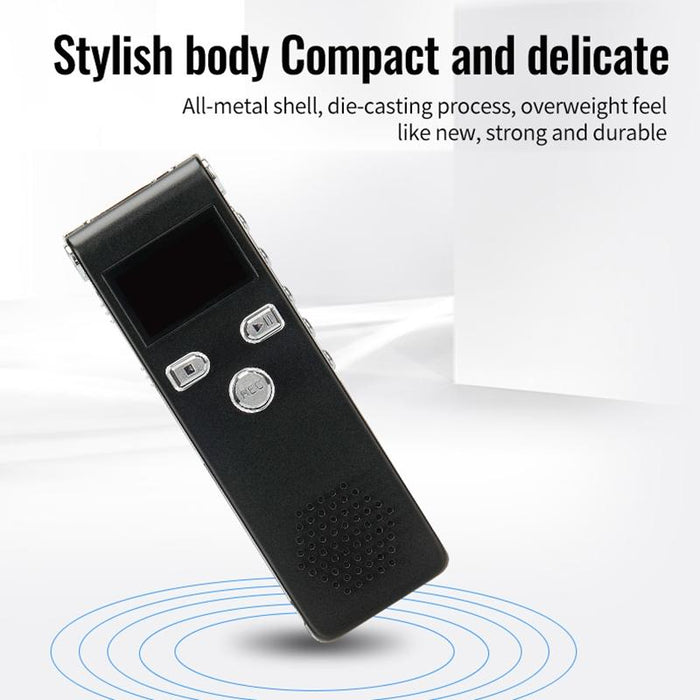 Mini Smart Hd Noise Cancelling Voice Recorder Memory 16Gb Black