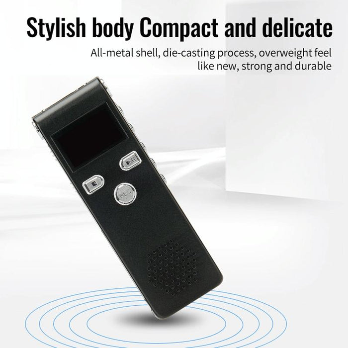 Mini Smart Hd Noise Cancelling Voice Recorder Memory 16Gb Black