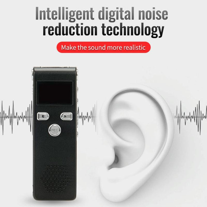 Mini Smart Hd Noise Cancelling Voice Recorder Memory 16Gb Black