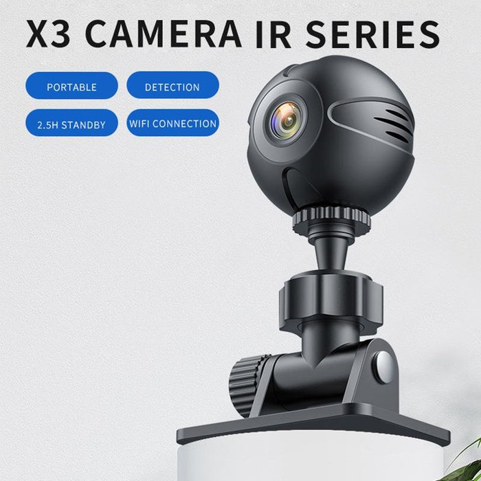 Wireless Mini Dv Wifi Ip Camera Support Night Vision / Motion Detection Black