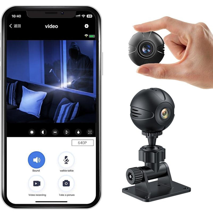 Wireless Mini Dv Wifi Ip Camera Support Night Vision / Motion Detection Black