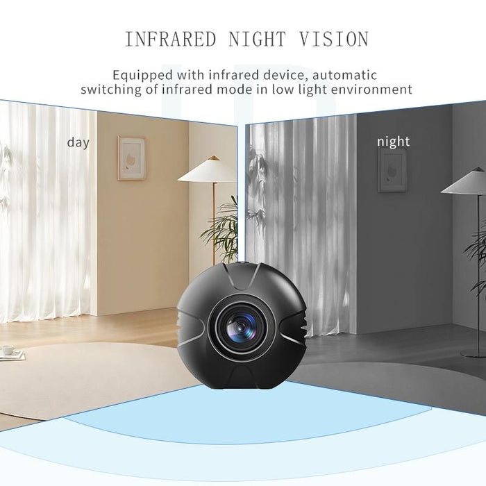 Wireless Mini Dv Wifi Ip Camera Support Night Vision / Motion Detection Black