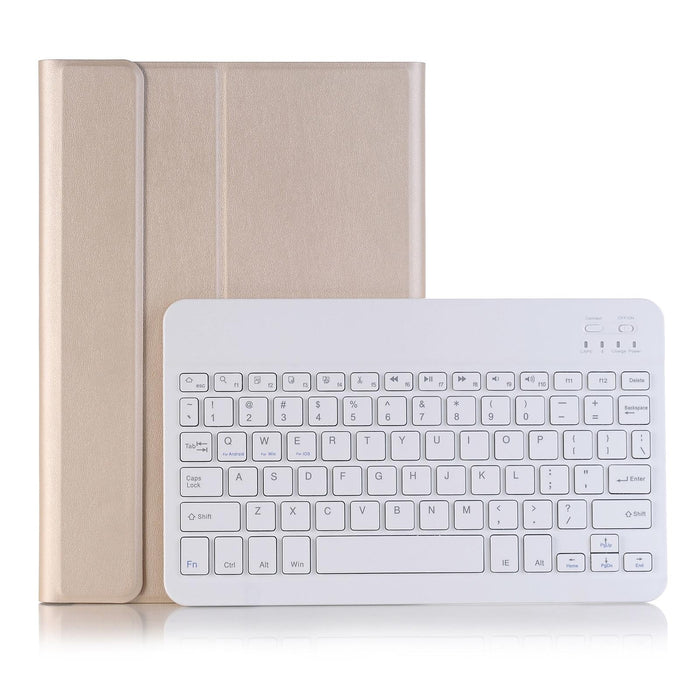 For Ipad Pro 11 2024 Lambskin Texture Bluetooth Touch Keyboard Leather Tablet Case With Pen Slot