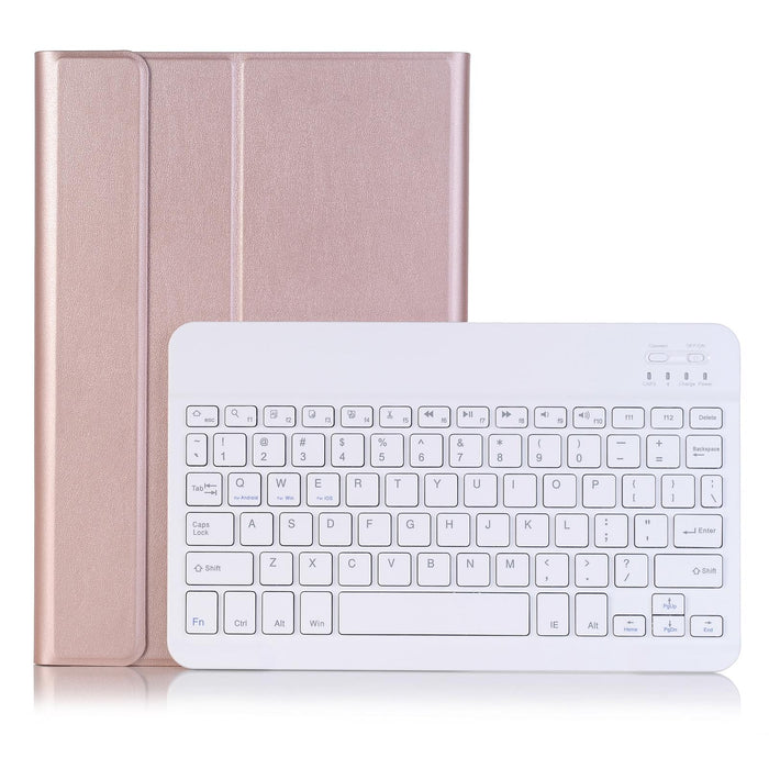 For Ipad Pro 11 2024 Lambskin Texture Bluetooth Touch Keyboard Leather Tablet Case With Pen Slot