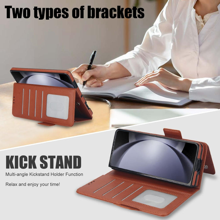 Samsung Galaxy z Fold 4 Leather Phone Case with Pen Slot