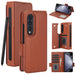 Samsung Galaxy z Fold 4 Leather Phone Case with Pen Slot