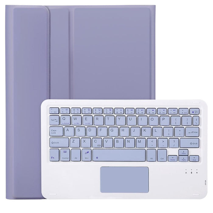 For Ipad Pro 11 2024 Lambskin Texture Bluetooth Touch Square Keyboard Leather Tablet Case With Pen Slot