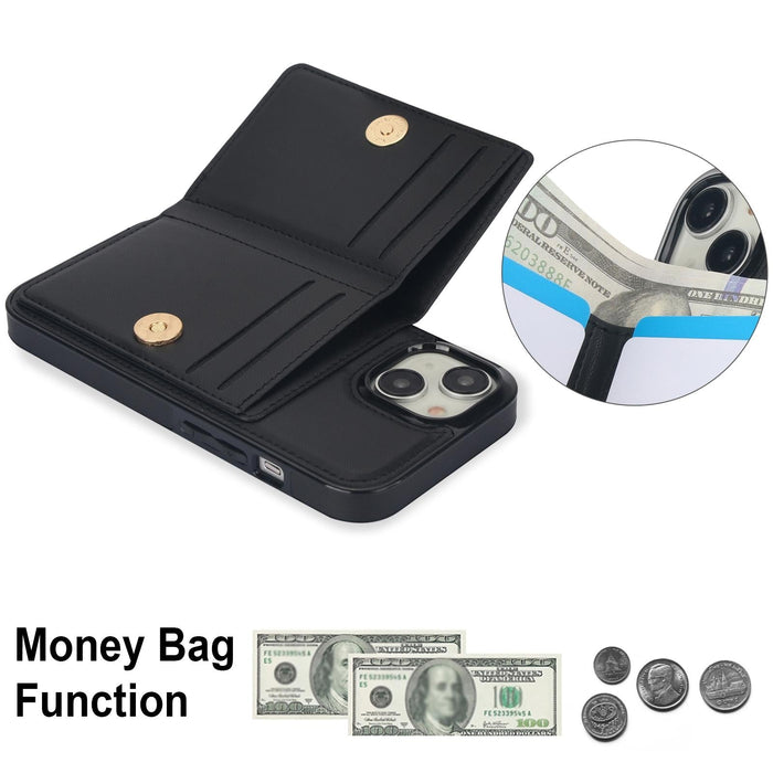 For Iphone 15 Rfid Anti-Theft Card Ring Holder Phone Case