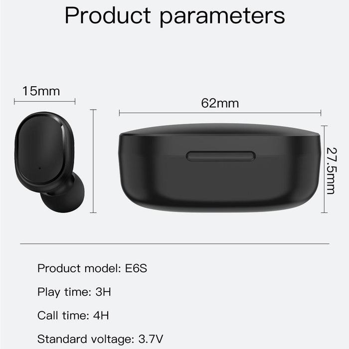 E6S Led Display Tws Wireless Bluetooth Earphone