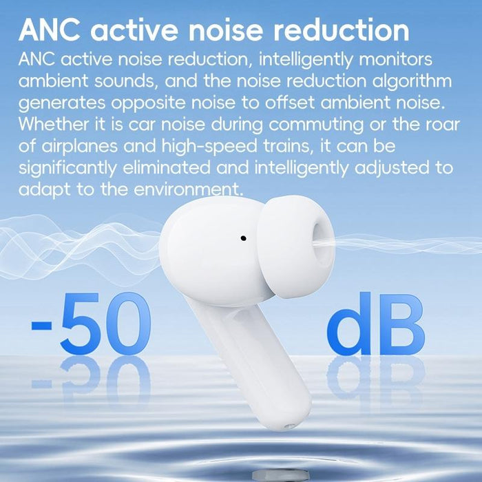 Ta08 Active Noise Reduction Wireless Bluetooth Earphone White