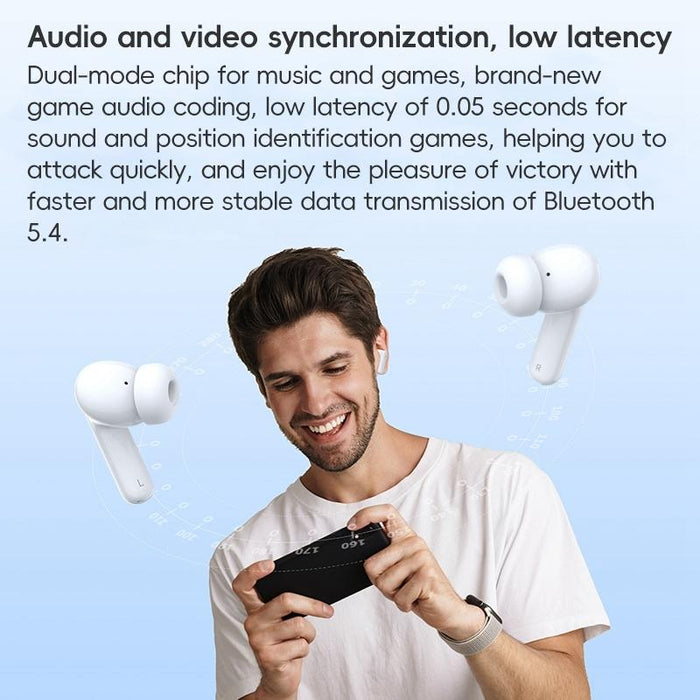 Ta08 Active Noise Reduction Wireless Bluetooth Earphone White