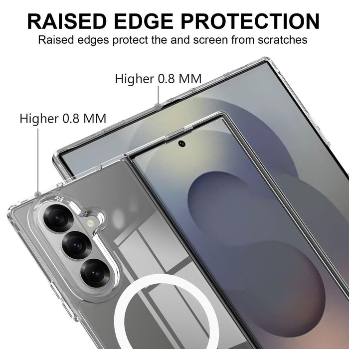For Samsung Galaxy Z Fold7 5G Scratchproof Pc Transparent Magsafe Phone Case