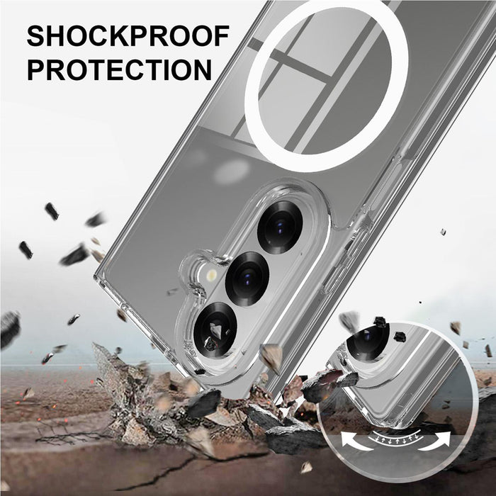 For Samsung Galaxy Z Fold7 5G Scratchproof Pc Transparent Magsafe Phone Case