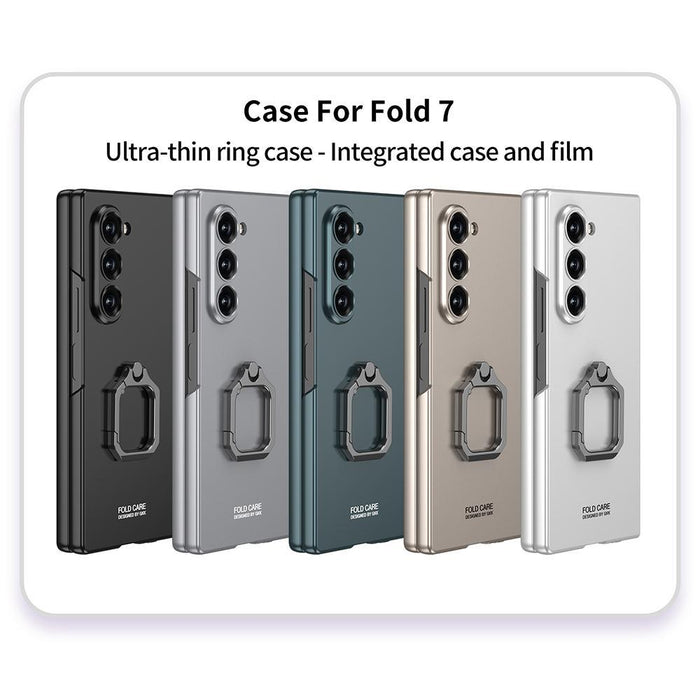For Samsung Galaxy Z Fold7 5G Integrated Accurate Hole Ultra-Thin Square Ring Holder Phone Case