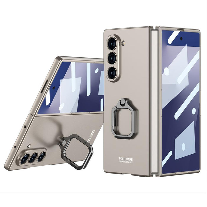 For Samsung Galaxy Z Fold7 5G Integrated Accurate Hole Ultra-Thin Square Ring Holder Phone Case