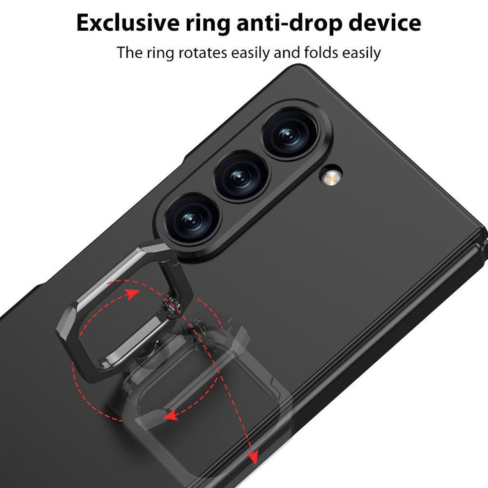 For Samsung Galaxy Z Fold7 5G Integrated Accurate Hole Ultra-Thin Square Ring Holder Phone Case