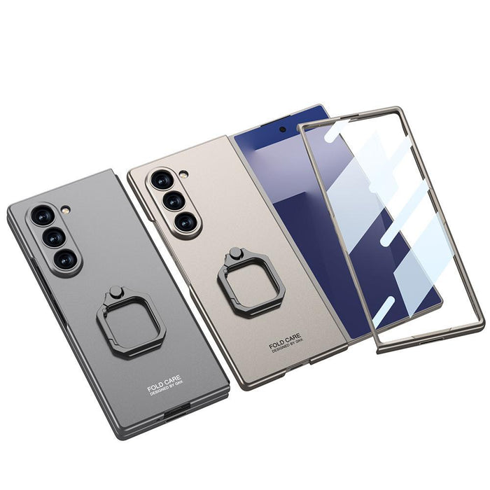 For Samsung Galaxy Z Fold7 5G Integrated Accurate Hole Ultra-Thin Square Ring Holder Phone Case