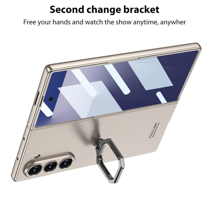 For Samsung Galaxy Z Fold7 5G Integrated Accurate Hole Ultra-Thin Square Ring Holder Phone Case