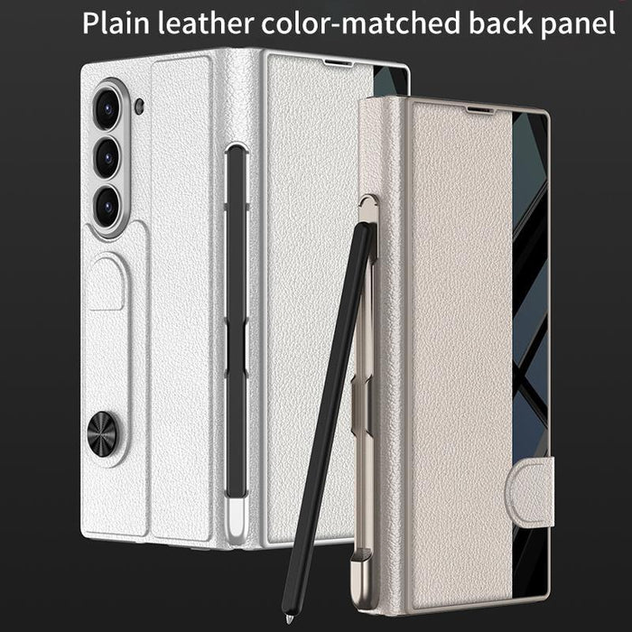 For Samsung Galaxy Z Fold7 5G Integrated Full Coverage Flip Phone Case With Pen Slot Not Included Pen