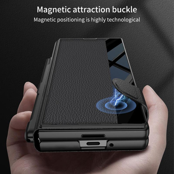 For Samsung Galaxy Z Fold7 5G Integrated Full Coverage Flip Phone Case With Pen Slot Not Included Pen