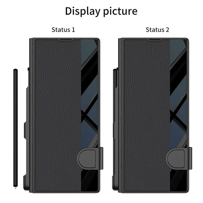 For Samsung Galaxy Z Fold7 5G Integrated Full Coverage Flip Phone Case With Pen Slot Not Included Pen