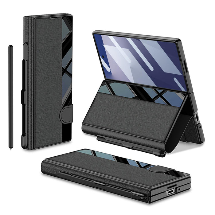 For Samsung Galaxy Z Fold7 5G Integrated Full Coverage Flip Phone Case With Pen Slot Not Included Pen