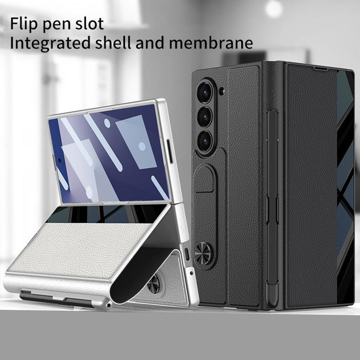 For Samsung Galaxy Z Fold7 5G Integrated Full Coverage Flip Phone Case With Pen Slot Not Included Pen