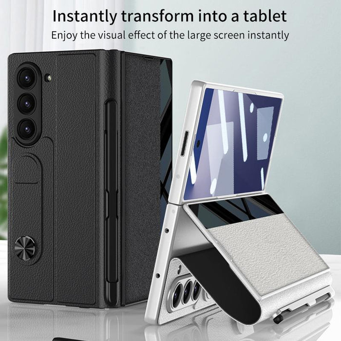 For Samsung Galaxy Z Fold7 5G Integrated Full Coverage Flip Phone Case With Pen Slot Not Included Pen