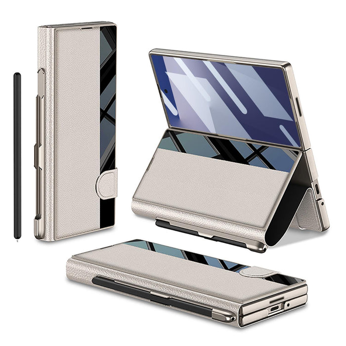 For Samsung Galaxy Z Fold7 5G Integrated Full Coverage Flip Phone Case With Pen Slot Not Included Pen