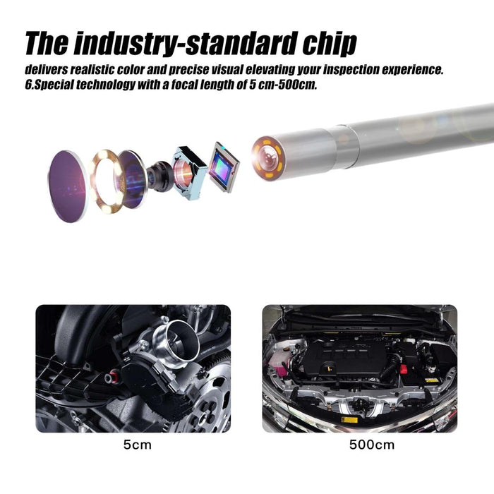 F240 3.9Mm Hd 1080P Ip67 Waterproof Wifi Direct Connection Digital Endoscope Cable Length 10M Black