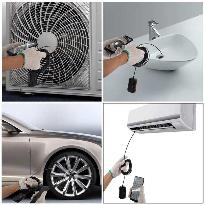 F240 3.9Mm Hd 1080P Ip67 Waterproof Wifi Direct Connection Digital Endoscope Cable Length 10M Black