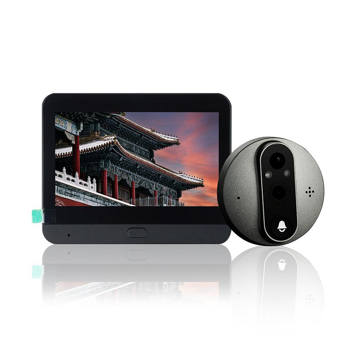 4.3 Inch Colour Screen Graffiti Hidden 1080P Wifi Smart Cat Eye Video Doorbell