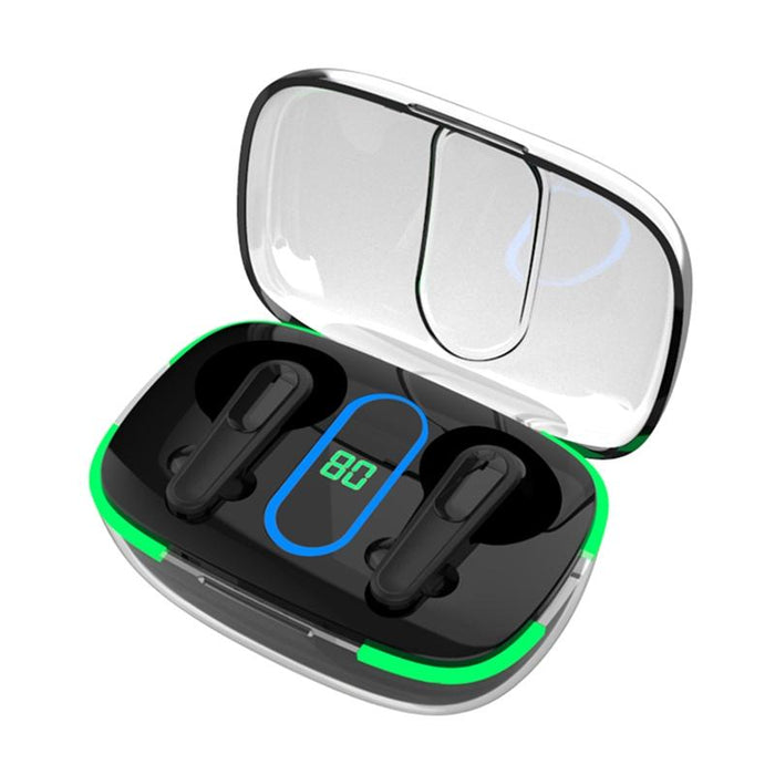 Pro 70 & Intelligent Digital Display V5.3 Bluetooth Earphones Support Wireless Charging Black