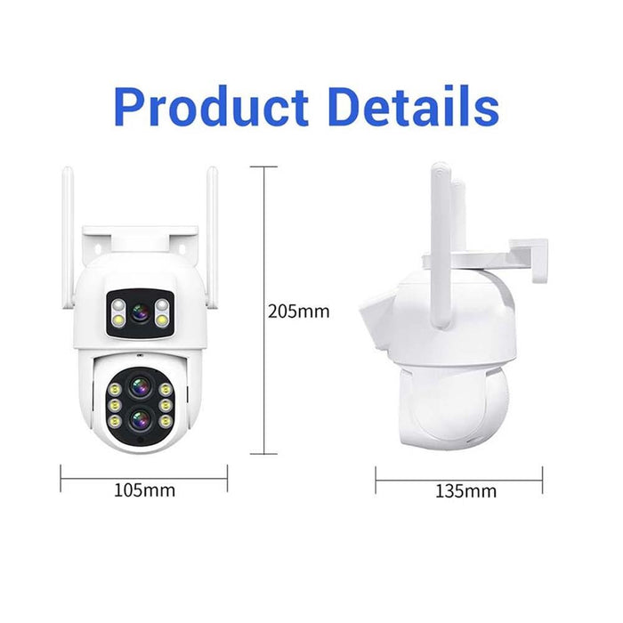 5+5Mp Motion Detection Wifi Intelligent 10X Optical Zoom Camera