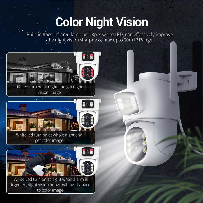 5+5Mp Motion Detection Wifi Intelligent 10X Optical Zoom Camera