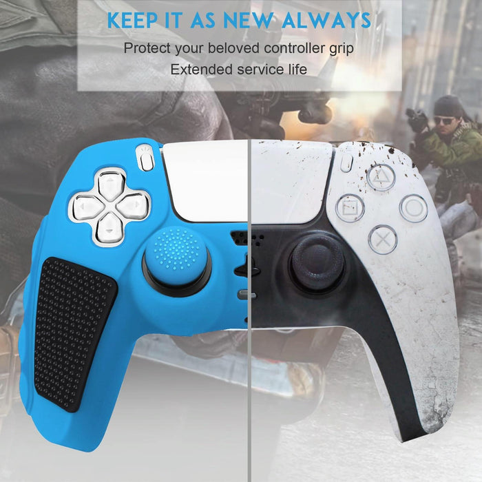 For Sony Ps5 Splicing Colour Silicone Gamepad Protective Case Without Rocker Caps