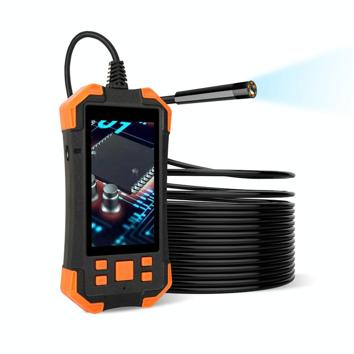4.3 Inch Ips Screen 5.5Mm Single Camera Ip67 Waterproof Hard Cable Digital Endoscope Length 10M Black Orange